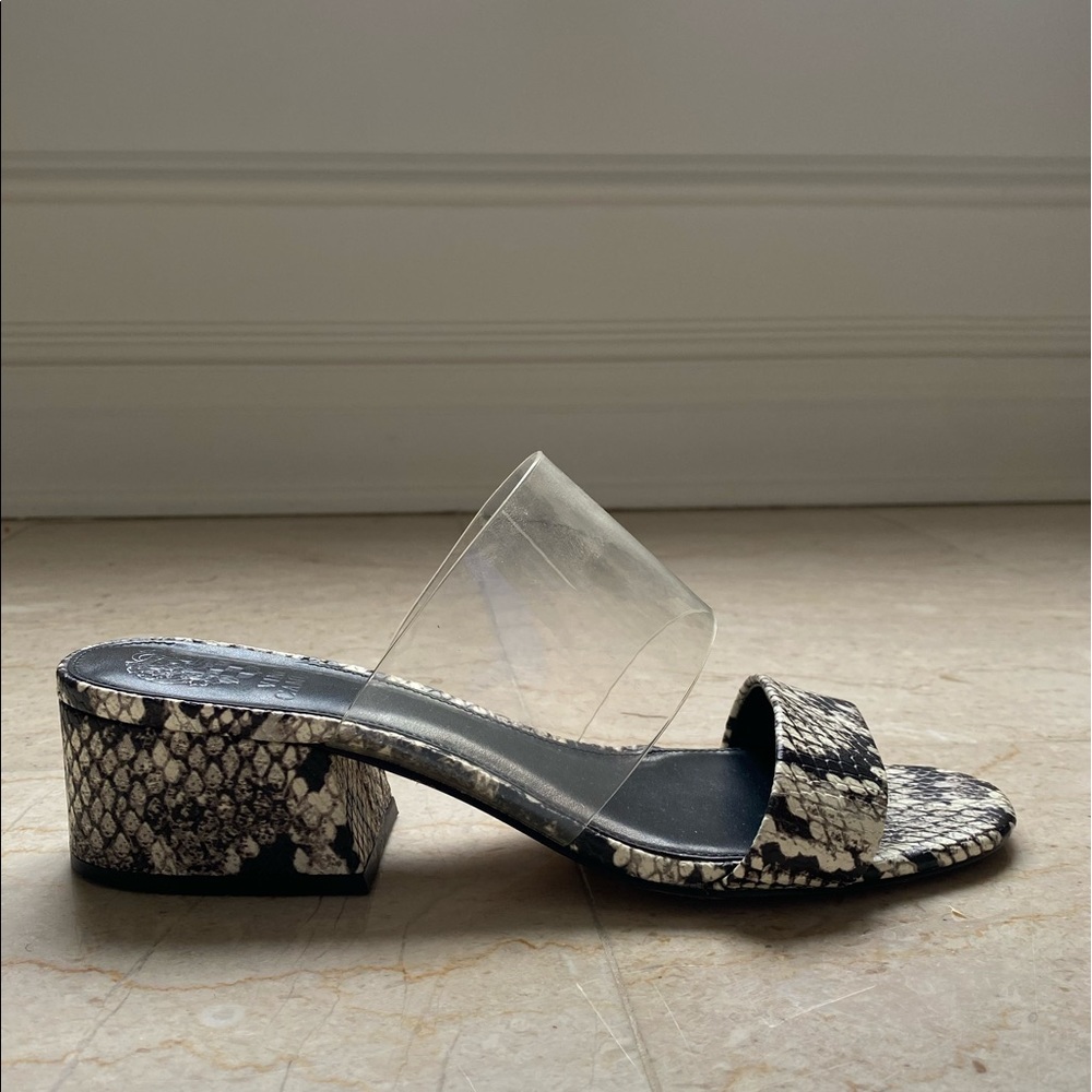 Vince Camuto Python Sandals With Clear Strap - image 1